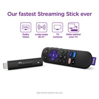 Roku - Streaming Stick 4K | Streaming Device with Voice Remote and Long-Range Wi-Fi - Black - Alternate Views