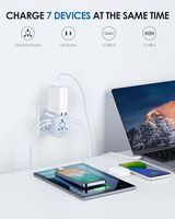 Epicka - Dual AC Outlet 35W Universal Travel Adapter with 2 USB-C PD Fast Charging & 3 USB-A (TA-... - Alternate Views