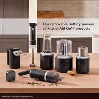 KitchenAid - Go Cordless 1-Speed 180W Battery-Powered Personal Blender - Black - Alternate Views