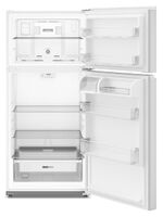 Whirlpool - 28 in. Wide 14 cu. ft. Top Freezer Refrigerator with Total Coverage Cooling - White - Alternate Views