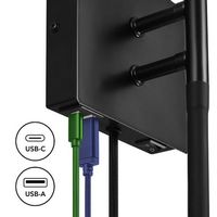 Globe Electric - 1-Light Plug-In or Hardwired Wall Sconce with Reading Light, USB-A Port, USB-C P... - Alternate Views