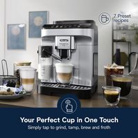 De'Longhi - Magnifica Evo Espresso Machine with Automatic Milk Frother for Hot and Iced Lattes, C... - Alternate Views