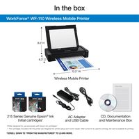 Epson - WorkForce WF-110 Wireless Inkjet Printer - Black - Alternate Views