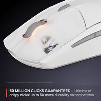 SteelSeries - Rival 3 Gen 2 Wireless Optical Gaming Mouse with Ultra-fast clicks - Wireless - White - Alternate Views