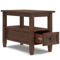 Simpli Home - Warm Shaker Narrow Side Table - Distressed Charcoal Brown - Alternate Views