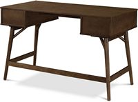 Adore Decor - Sutton Mid-Century Modern Wood 3-Drawer Writing Desk - Dark Brown - Alternate Views