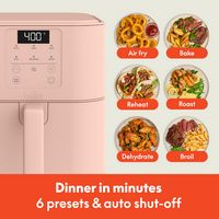 Bella - Fits-anywhere Kitchenware: 6-qt. Slim Air Fryer - Blossom - Alternate Views