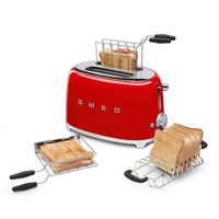 SMEG - TSF01 2-Slice Wide-Slot Toaster - Red - Alternate Views