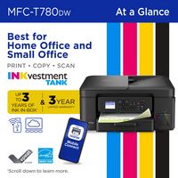 Brother - INKvestment Tank 780 Wireless All-in-One SuperTank Inkjet Printer, Up to 3 Yrs of Ink (... - Alternate Views