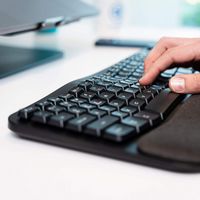 JLab - Flow Bundle Multi-device Wireless Ergonomic Keyboard and Mouse Set - Black - Alternate Views
