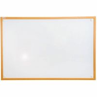 Floortex - Viztex Lacquered Steel Magnetic Dry Erase Boards with an Oak Effect Frame - 18'&#... - Alternate Views