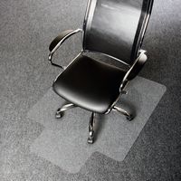 Floortex - Executive Lipped Polycarbonate Chair Mat for Deep Pile Carpet 48 x 53 inches - Clear - Alternate Views