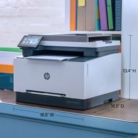 HP - LaserJet Pro MFP 3301sdw Wireless AI-Enabled Color All-in-One Laser Printer - White - Alternate Views