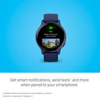 Garmin - vívoactive 5 GPS Smartwatch 42 mm Fiber-reinforced polymer - Metallic Navy Aluminum and ... - Alternate Views