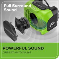 Greenworks - 24 Volt Battery Powered Bluetooth Speaker with 2.0Ah Battery & Charger - Green - Alternate Views