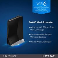 NETGEAR - Nighthawk EAX80 AX6000 WiFi 6 Range Extender and Signal Booster - White - Alternate Views