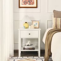 End Table Nightstand Storage Display Drawer Shelf Beside Bedroom - Alternate Views