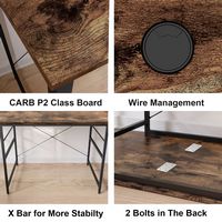 Bestier 59inch L Shaped Desk with Shelves Home Office Gaming Computer Desk - Brown - Alternate Views