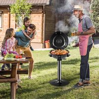 Costway - Outdoor Portable 1600W Electric BBQ Grill with Temperature Control & Grease Collector B... - Alternate Views
