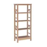 Linon Home Décor - Tressa 4-Shelf Solid Wood Bookcase - Driftwood - Alternate Views