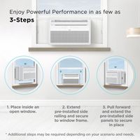 TCL - Q-Series 350 Sq. Ft. 8,000 BTU Smart Window Air Conditioner - White - Alternate Views