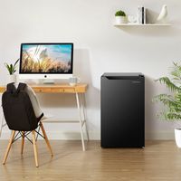 Insignia™ - 4.4 Cu. Ft. Mini Fridge with Door Storage and ENERGY STAR Certification - Black - Alternate Views