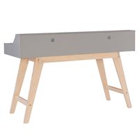 Linon Home Décor - Stanley Two-Drawer Desk With Hutch Shelf - Natural & Gray - Alternate Views