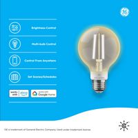 Cync - G25 Smart LED Globe Light Bulbs (2 Pack) - Soft White - White - Alternate Views