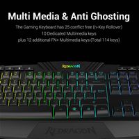 REDRAGON - S101-3 Wired Gaming Keyboard and Mouse Combo, RGB Backlit Gaming Keyboard, 3200 DPI Ga... - Alternate Views