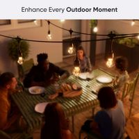 Nanoleaf - Essentials Smart Multicolor Outdoor String Lights Smarter Kit – 49 feet - White and Co... - Alternate Views