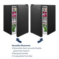 Insignia™ - 2.5 Cu. Ft. Mini Fridge with Reversible Door and ENERGY STAR Certification - Black - Alternate Views