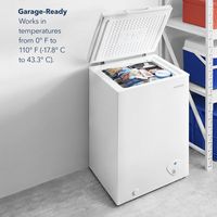 Insignia™ - 3.5 Cu. Ft. Garage-Ready Chest Freezer - White - Alternate Views