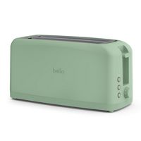 Bella - Fits-anywhere Kitchenware: 4-Slice Slim Toaster with Long Wide Slots - Seaglass - Alternate Views