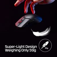 HyperX - Pulsefire Haste 2 Core Lightweight Wireless Optical Gaming Mouse - Wireless - White - Alternate Views
