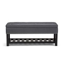 Simpli Home - Lomond Storage Ottoman Bench - Stone Grey - Alternate Views