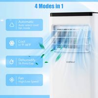 Costway 6500 BTU(10000 BTU ASHRAE) Portable Air Conditioner Cools up to 350 Sq.Ft with Fan & Dehu... - Alternate Views