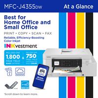 Brother - INKvestment 4355 Wireless All-in-One Inkjet Printer with 1.8” Color Display (MFC-J4355D... - Alternate Views