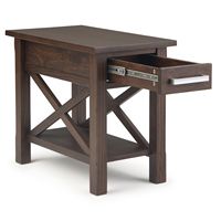 Simpli Home - Kitchener Narrow Side Table - Warm Walnut Brown - Alternate Views