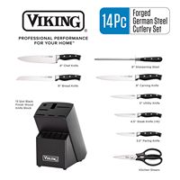 Viking - 14-Piece Cutlery set with Black Block - Multicolor - Alternate Views