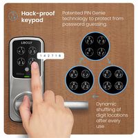 Lockly - Model 6S Latch Lever Smart Lock with Touchscreen/Key Access/Auto Lock/ App Control - Sat... - Alternate Views