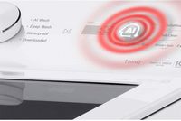 LG - 5.0 Cu. Ft. High-Efficiency Smart Top Load Washer with Easy Unload - Alpine White - Alternate Views