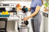 BISSELL - CleanView Rewind Upright Vacuum Cleaner - Black with Electric Blue accents - Alternate Views