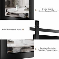 LOVMOR - Rectangle Framed Wall Bathroom Vanity Mirror Accent Mirror - 18