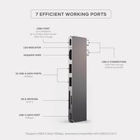 Satechi - PRO Hub Slim USB-C Hub 7-in-1 w/ USB 4 Port, 4K HDMI, USB3.2 Gen 2, SD/TF Card Reader, ... - Alternate Views