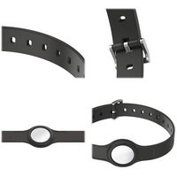 SaharaCase - Silicone Dog Standard Collar with Apple AirTag slot - 14-in to 20-in Neck - Black - Alternate Views