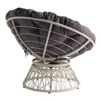 OSP Home Furnishings - Papasan Chair - Grey - Alternate Views