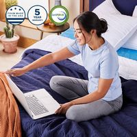 Sleep Innovations - 3 Inch Cooling Gel Infused Memory Foam Mattress Topper, Cool Comfort, Medium ... - Alternate Views