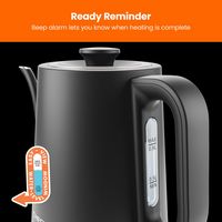 Chefman - Electric 0.8L Gooseneck Kettle with 5 Preset Temperatures, Keep Warm Function - Black - Alternate Views
