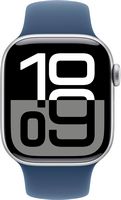 Apple Watch Series 10 (GPS) 42mm Aluminum Case with Denim Sport Band - M/L - Silver - (2024) - Alternate Views