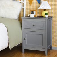 Nightstand with Drawer Accent Side End Table Storage Cabinet - Alternate Views